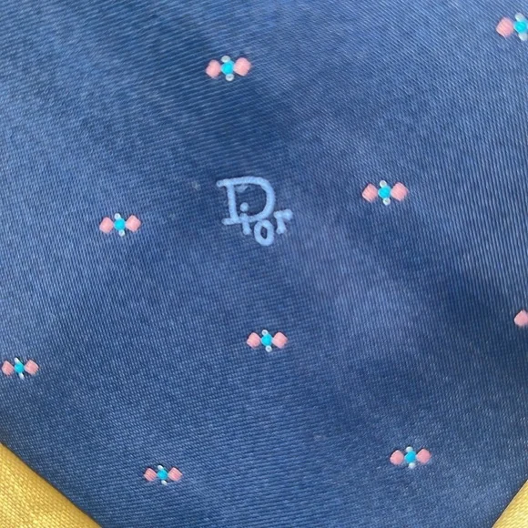 Christian Dior Men’s Tie Vintage Y2K Blue - Picture 5 of 8